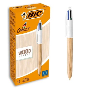 DŁUGOPIS WOOD NATURAL 4 COLOURS (12) 4213