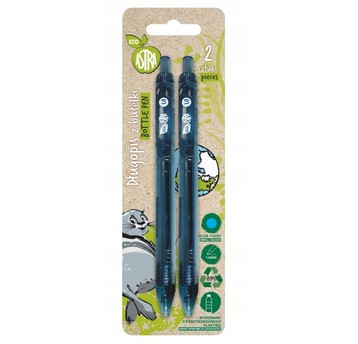 Długopis z butelki 1,0mm ECO Astra, blister eco 2