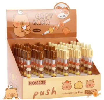 DŁUGOPIS Z FIGURKAMI KAPIBARA A'36 1295