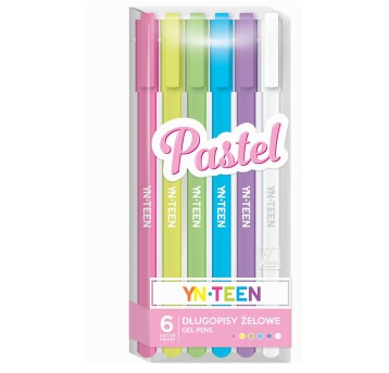 DŁUGOPIS ŻELOWY 6 KOL. PASTEL YNT 8210