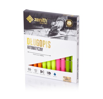 DŁUGOPIS ZENITH 7 (10) MIX FLUORESCENCYJN 04071030