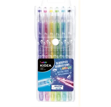 DŁUGOPISY DIAMENTOWE Z BROKATEM 6KOL. 1990