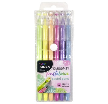 DŁUGOPISY PASTEL Z KRYSZTAŁ. KOŃCÓWKĄ 6 KOL 0137