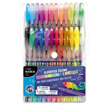 DŁUGOPISY ŻELOWE 24KOL 3345