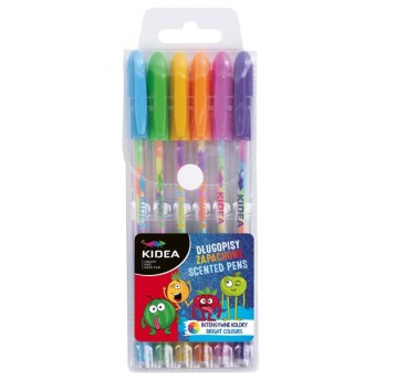 DŁUGOPISY ŻELOWE ZAPACHOWE 6KOL. KIDEA 0700