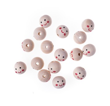 DREWNIANE KORALIKI BUŹKI 20 MM 16 SZT. 2164 A'6