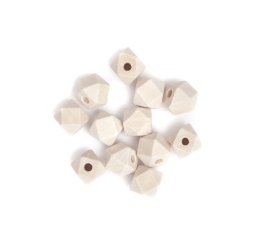 DREWNIANE KORALIKI GEOMETRYCZNE 12 MM 12 SZT. 0275