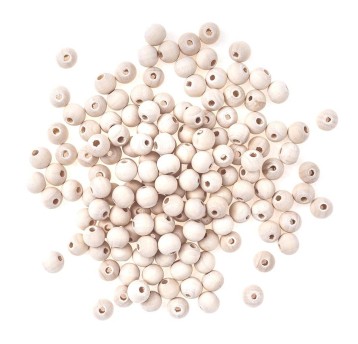 DREWNIANE KORALIKI, KULKI 10 MM, 40G