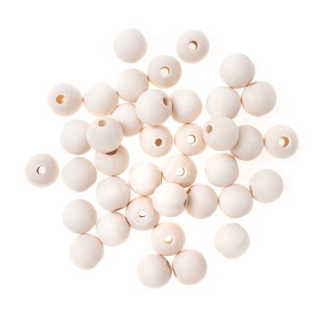 DREWNIANE KORALIKI, KULKI 16 MM, 40G