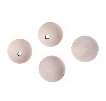 DREWNIANE KORALIKI KULKI 40 MM 4 SZT. 2140 A'6