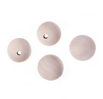 DREWNIANE KORALIKI KULKI 40 MM 4 SZT. 2140 A'6