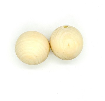 DREWNIANE KORALIKI, KULKI 50 MM, 2 SZT.