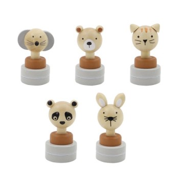 DREWNIANE PIECZĄTKI Z TUSZEM ZWIERZĘTA 9120