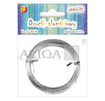 DRUCIK ALUMINIOWY DA-0807 SREBRNY 0,8MM/7M 9100