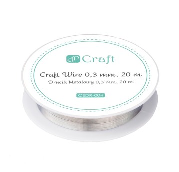 DRUCIK METALOWY 0,3 MM, 20 M - SREBRNY 6464 A'6