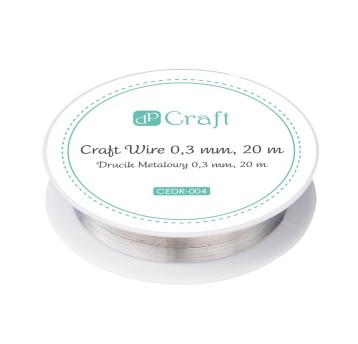 DRUCIK METALOWY 0,3 MM, 20 M - SREBRNY 6464 A'6