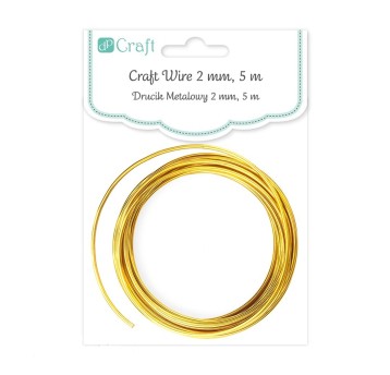 DRUCIK METALOWY 2 MM, 5 M - ZŁOTY 6556 A'6