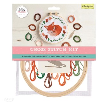 DUŻY ZEST. DO HAFTU KRZYŻYKOWEGO-ŚPIĄCY LISEK 7299