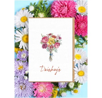 DZIĘKUJĘ uniwersalna kartka okolicznościowa 1251