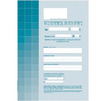 DZIENNIK BUDOWY (10 KPL.) A4 603-1
