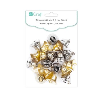 DZWONECZKI METALOWE 2,6 CM MIX, 20 SZT. 0098