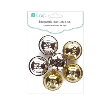 DZWONECZKI METALOWE 4,0 CM MIX, 6 SZT.0104