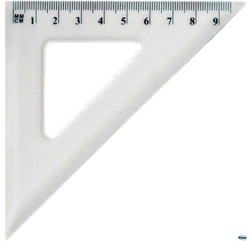 EKIERKA SZKOLNA TRANSPARENT 45/9.5CM 8894