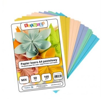 ESCUELA Papier ksero A4 pastelowy mix 160g 50k