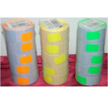 ETYKIETA CENOWA 2-RZĘD FALA 26X16 FLUO (5) P