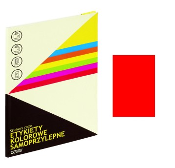 ETYKIETA SAMOP. A4 CZERWONA 061 GRAND150-1062 9618