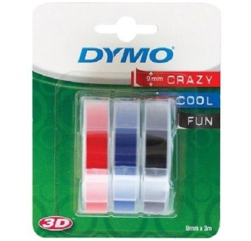 ETYKIETA TAŚMA DYMO 3KOL.RD/BLU/BLK 9MM S0847750