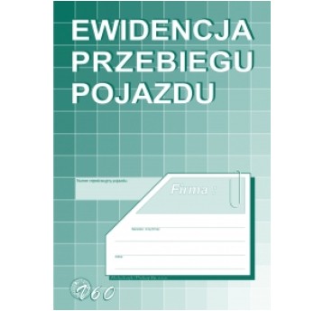 EWIDENCJA PRZEBIEGU POJAZDÓW A5 (NOWA) V60