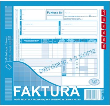 FAKTURA 2/3 A4 (O+2K)-PŁATNIK/ODB. 112-2E