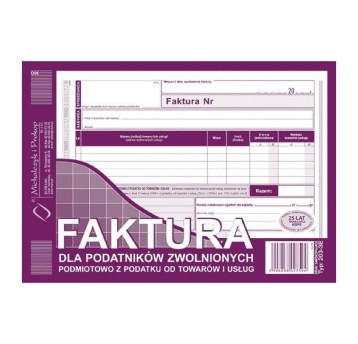 FAKTURA DLA POD. ZWOL. Z POD. A5 POZIOMA 203-3E