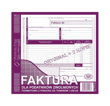 FAKTURA DLA ZW. PODM. Z POD. 2/3 A4 212-2E