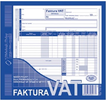 FAKTURA VAT 2/3 A4 PEŁNA 102-2E