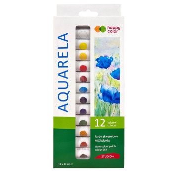 Farba akwarelowa STUDIO,12 kolorów x 12 ML 3232