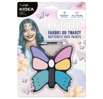 FARBKI DO TWARZY MOTYLEK 8 KOLORÓW KIDEA 1997