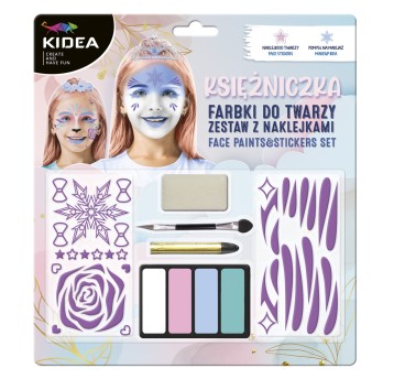 FARBKI DO TWARZY ZESTAW Z NAKLEJ. KSIĘŻNICZKA 1980