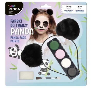 FARBKI DO TWARZY ZESTAW Z OPASKA PANDA KIDEA 7135