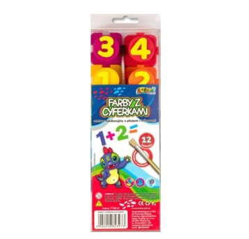 FARBY 20ML Z CYFERKAMI 12KOL. 3973