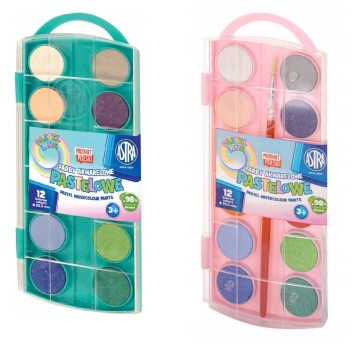 FARBY AKWARELOWE PASTEL 12 KOL- 23,5 MM 0846