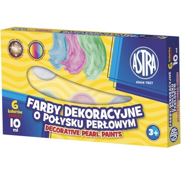 FARBY DEKORACYJNE PERŁOWE 6KOL./10ML 83411902 A'4