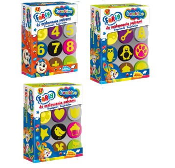 FARBY DO MALOWANIA PALCAMI 12KOL. MINI ZOO 3165