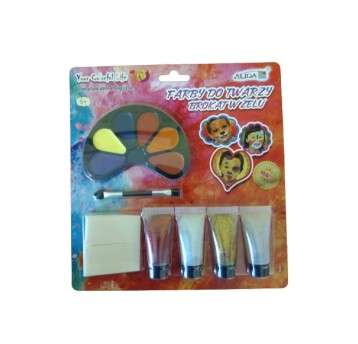 Farby do malowania twarzy i ciała, 6 kolorów