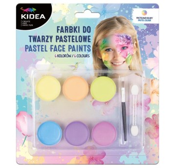 FARBY DO TWARZY PASTELOWE 6 KOL KIDEA 5422
