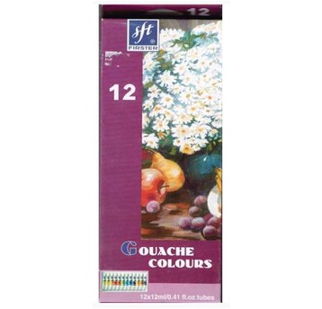 FARBY GWASZE 12KOL/12ML TUBA 8882