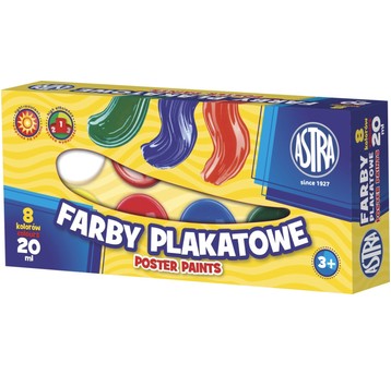 FARBY PLAK. 8KOL./20ML. ASTRA 83112903 A'6 0065