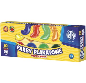 FARBY PLAKATOWE 10KOL/20ML ASTRA A'6 7474