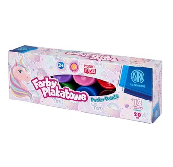 FARBY PLAKATOWE 12KOL/20ML JEDNOROŻEC 0313
